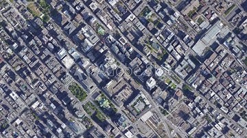 Zoom in from space and focus on Montreal, Quebec, Canada. 3D Animation. Background for travel intro.