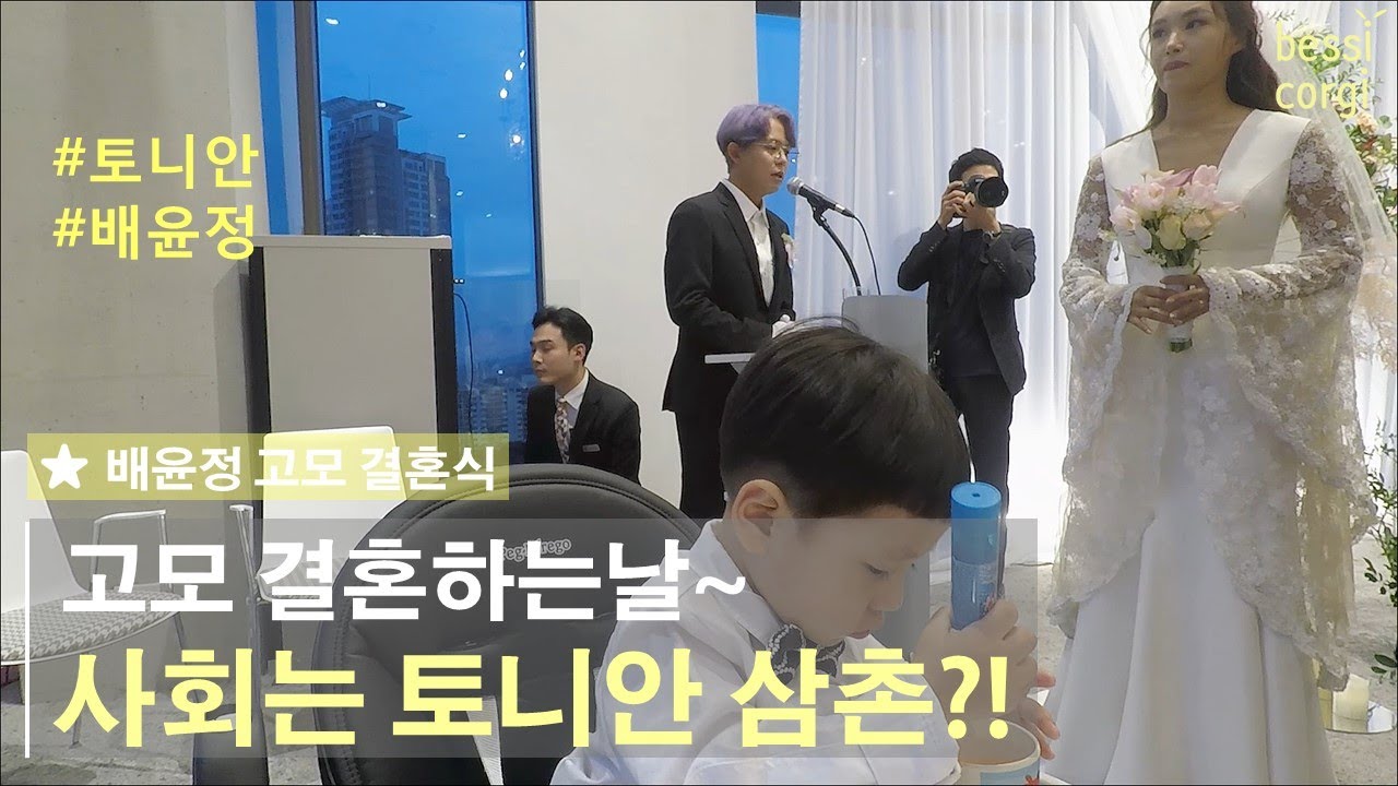 [배윤정 고모결혼식] 사회가 토니안 삼촌?! / 축가는 누구일까~ / 연예인이 많아도 시윤이는  지 갈길간닷!