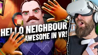HELLO NEIGHBOUR VR makes the neighbour SCARY AGAIN! // New Quest 2 PC VR Gameplay