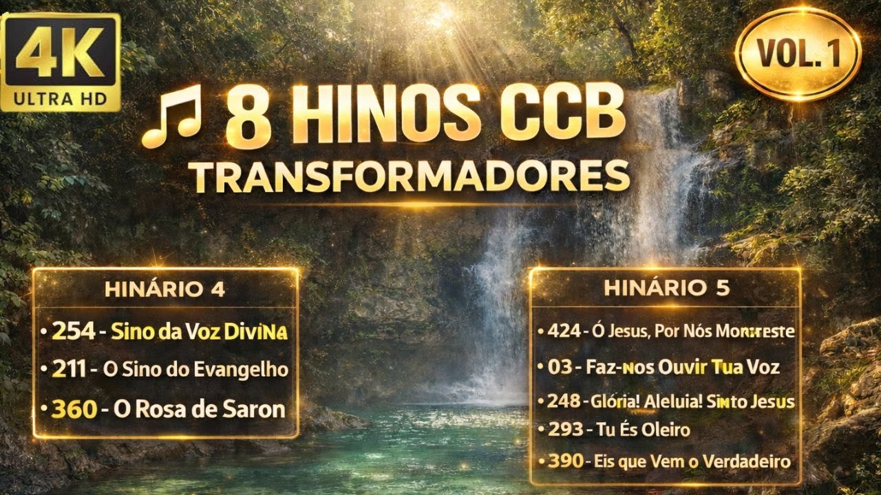 🎵 8 Hinos CCB Transformadores | H4: 254-211-360 | H5: 424-03-248-293-390 | Vol. 1 🎶