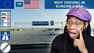 AMERICAN REACTS TO WHY DRIVING IN EUROPE IS BETTER THAN AMERICA! (SHOCKING!😳)