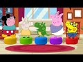 PEPPA PIG EM FIVE LITTLE MONKEYS ON THE BED | PEPPA PIG EM CINCO BEBEZINHOS PULANDO | 동요와 어린이 노래