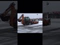 Case Backhoe Plowing Snow #snowplow