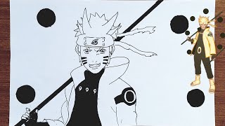 كيفية رسم ناروتو(حكيم المسارات الستة) | How to draw naruto sage six paths ?