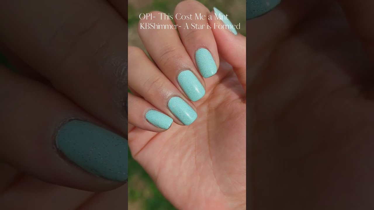 OPI This Cost Me A Mint Topper With KBShimmer Star Is Formed Nailpolish