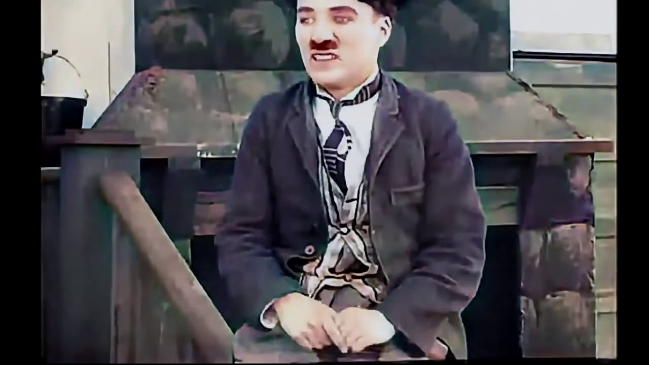 Charlie Chaplin - A Film Johnnie (Laurel & Hardy) Color