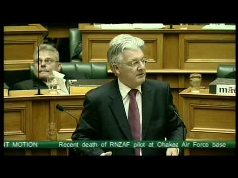 Government Motion - Recent death of RNZAF pilot at Ohakea Air Force Base From http//:www.inthehouse.co.nz - Parliament TV on demand Parliament - 9th February, 2010