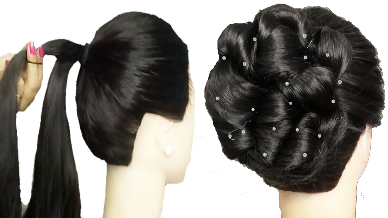 bun hairstyle for wedding function