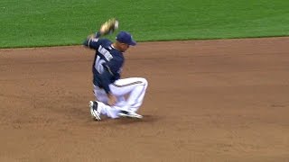 COL@MIL: Ramirez makes nices stop and fires to first