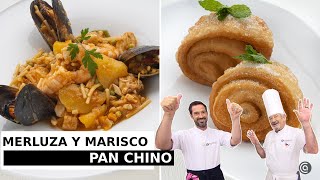 MERLUZA y MARISCO a la cazuela y PAN CHINO con Joseba y Karlos Arguiñano