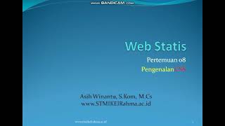 web statis 8 pengenalan CSS
