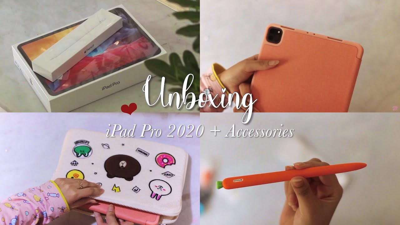 Unboxing iPad Pro 2020 + Accessories + Apple Pencil |  فتح ايباد برو و ابل بنسل مع الاكسسوارات