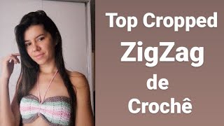 Top Cropped ZigZag de Crochê TAM/M