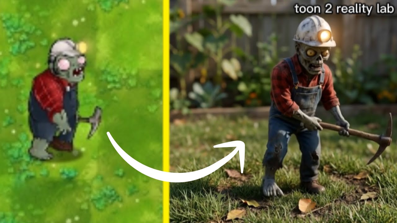 PVZ-слияние | Персонаж из «Зомби» в реальной жизни