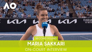 Maria Sakkari On-Court Interview (2R) | Australian Open 2022