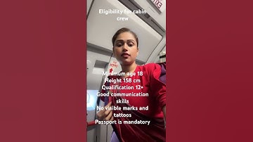 Thumbnail of Eligibility for cabin crew #aviation #cabincrew #festival #song