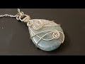 Late Night Wire Wrap - Blue Agate and Silver