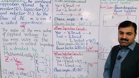 Unit#15 || Alternating Current || Lecture #7 || Impedence and power factor || Physics || MDCAT ||ETA