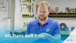 HPL Platte weiß 3 mm | Kunststoffplattenonline.de