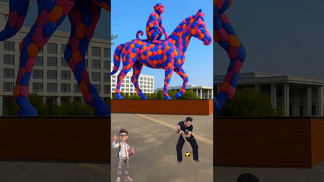 The mascot vibrato assistant placed on the football field is popular, co-produced, creative @vfxhd