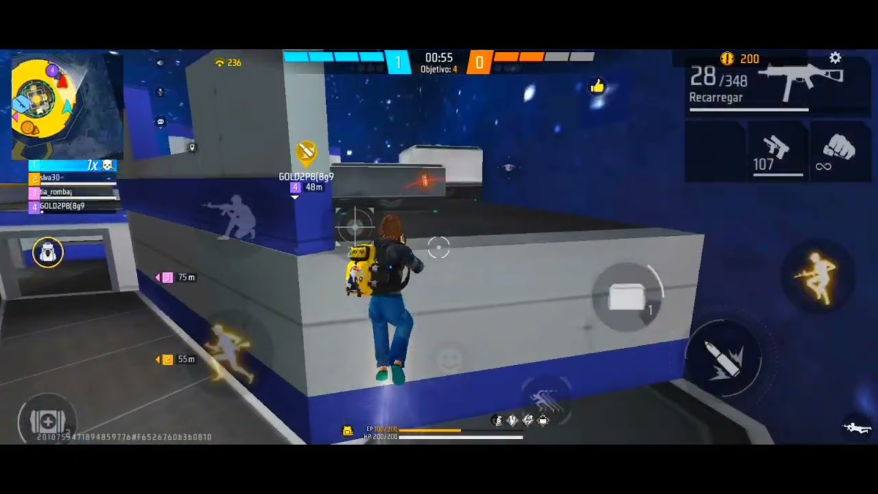 JOGANDO CS NO FREE FIRE MOBILE