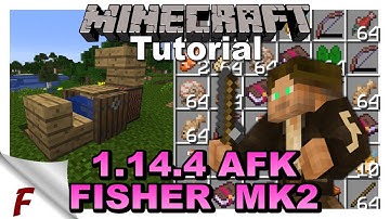 ✅ Minecraft Java 1.14.4 AFK Fish Farm MK 2 Frilioth Tutorial Video Easy to build  Server Friendly.