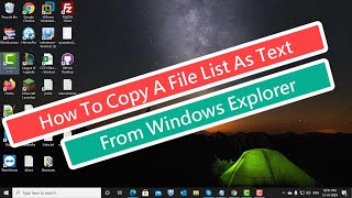 how to copy a file list as text from windows explorer