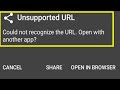 Fix Unsupported url could not recognize the url open with another app | Unsupported url WhatsApp