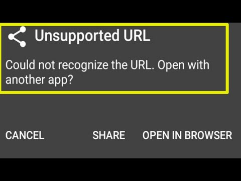 Fix Unsupported url could not recognize the url open with another app | Unsupported url WhatsApp