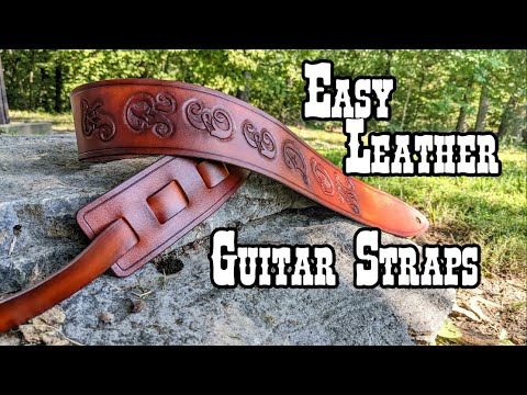 Making a simple leather guitar strap 