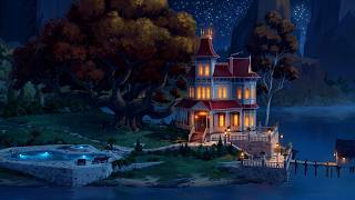 drift into a peaceful 1950s night | soft oldies playing in another room | cricket asmr screenshot 2