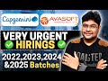 Ver Urgent Hiring Started | 2022 to 2025 Batches | Latest Jobs in Telugu | Capgemini | Avasoft