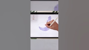 How To Draw A Watercolor Duck In Procreate #Shorts