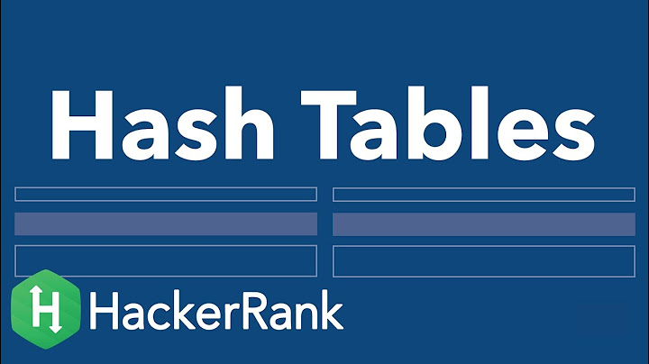 Data Structures: Hash Tables