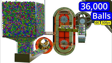 36,000 Colorful Balls Marble Run Loop animation V10 | #marblerun #marblerace #blendercycles