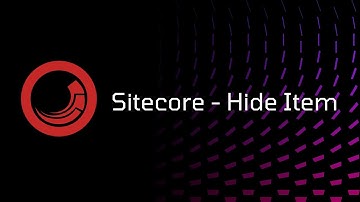 Sitecore - Hide Item