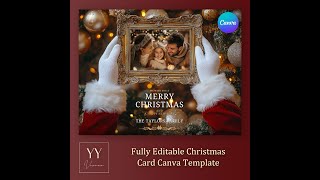 Santa Hands Holding Frame Canva Template Tutorial V2