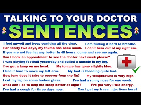 TALKING TO YOUR DOCTOR in English - 101 Useful Sentences For Expressing Illness, Pain and Symptoms