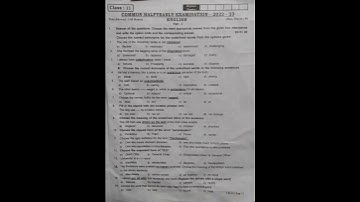 11th English half yearly question paper
