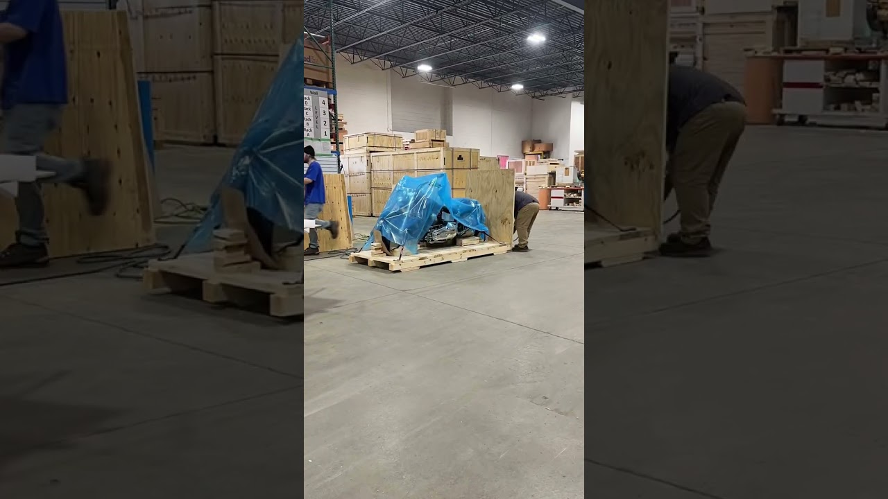 And just like that, this Harley is ready for export! 