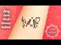 Love bird tattoo design  valentine day special tattoo  mehndi creations