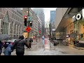 Walking DOWNTOWN MONTREAL in the Rain || Canada || HD Video using iPhone XR + DJI OSMO Mobile 3