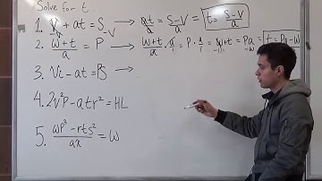 Solving Literal Equations (Solve for t) Part II - BMCC (CUNY) MAT12/MAT51/MAT56/MAT56.5