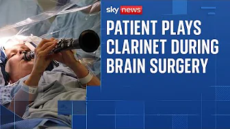 Parkinson's patient plays clarinet during brain surgery