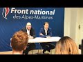 Conférence de presse en réponse à la fatwa de C.Estrosi contre la venue du FN le 1er mai à Nice