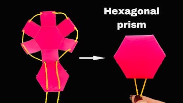 Net a paper hexagonal prism / How to make hexagonal pull-up net / Very simple