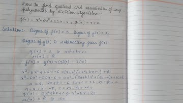 How to find the quotient and remainder of a polynomial with division algorithm?
