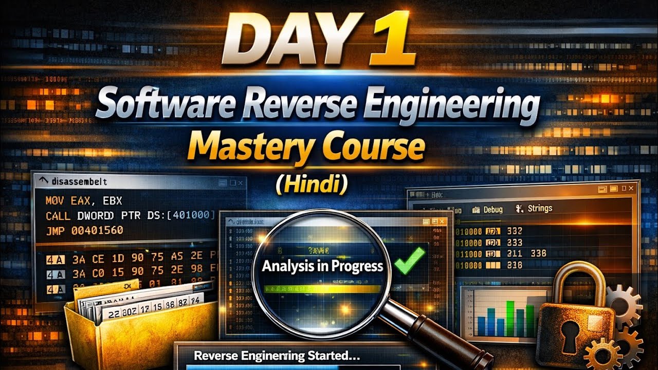 DAY 1: Software Reverse Engineering Mastery Course (Hindi) // abhixteam ...