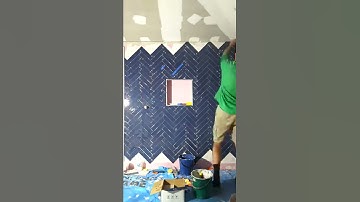 Laying herringbone  tiles  Time Lapse