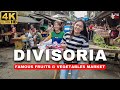 4k divisoria most famous fruit  vegetable market walk tour